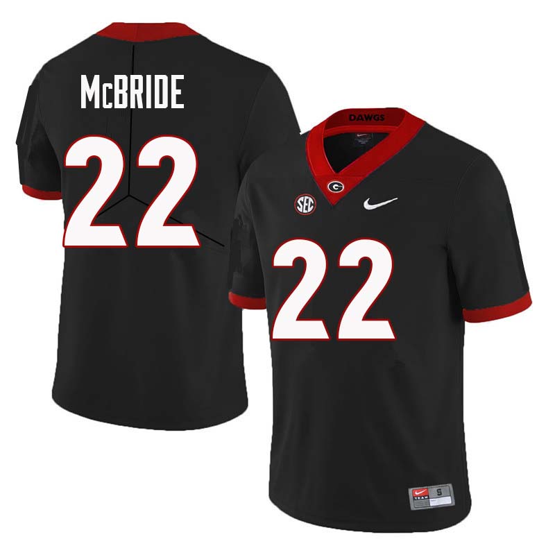 Men Georgia Bulldogs #22 Nate McBride College Football Jerseys Sale-Black